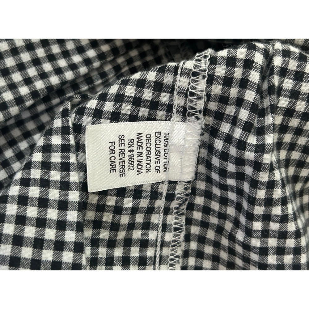 Sweet & Sunny Pineapple Gingham Peplum Top Womens Size Small - Picture 7 of 9